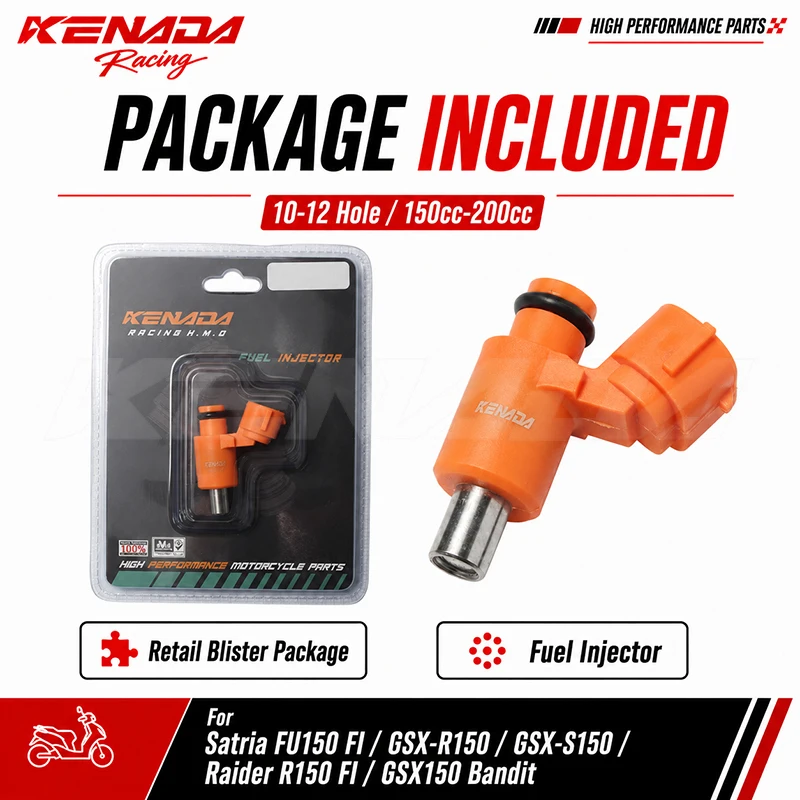 Fuel Injector 10-12 Hole 150cc-200cc For Satria FU150 FI GSX-R150 GSX-S150 2017+ Raider R150 FI GSX150 Bandit 150