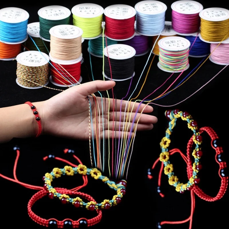 10M Colorful Strong Elastic Crystal Beading Cord 1mm for Bracelets Stretch Thread String Necklace DIY Jewelry Making Cords Line