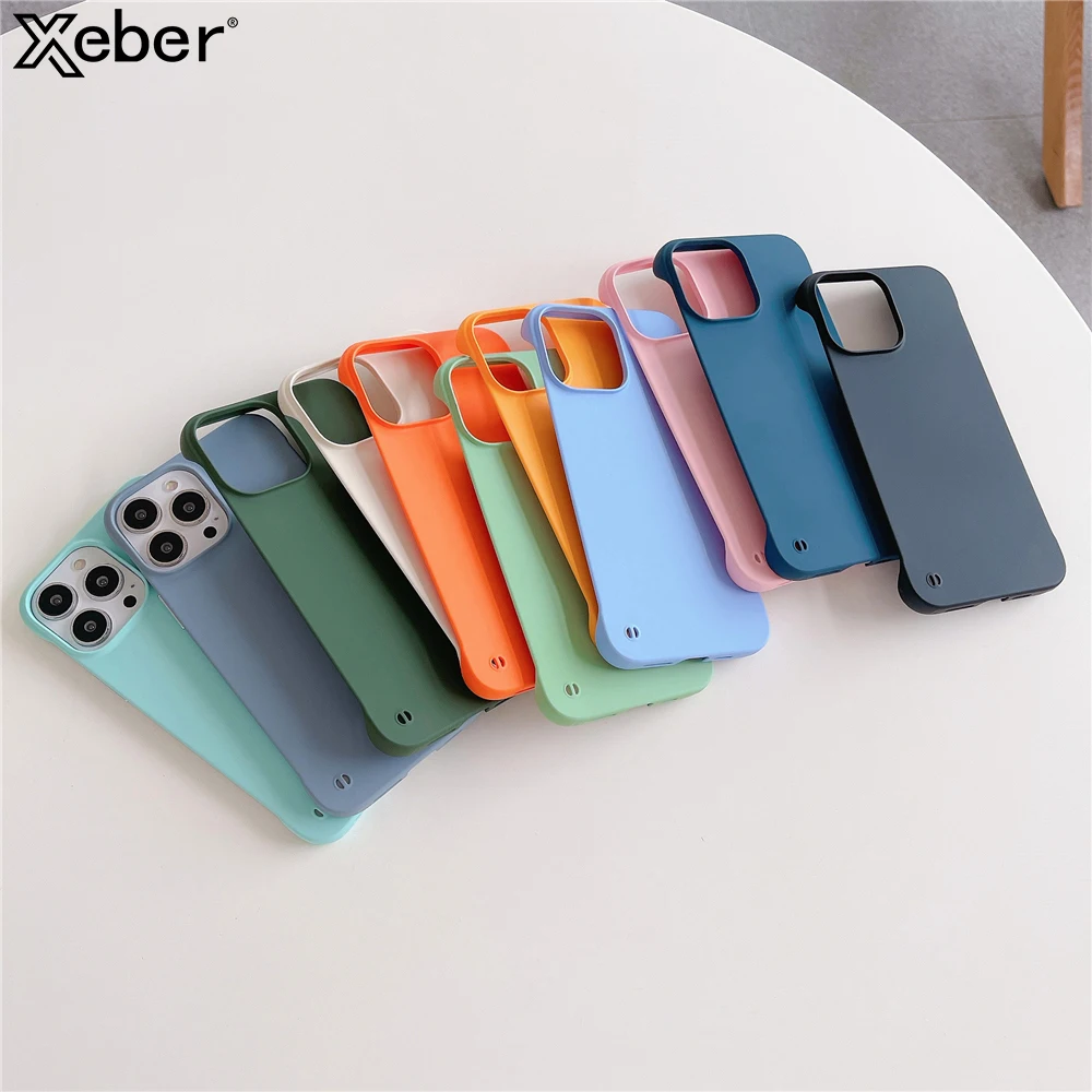 Ultra Thin Frameless Matte Phone Case For iPhone 16 15 14 11 12 13 Pro Max XR X XS 7 8 Plus SE Luxury Candy Color Hard PC Cover