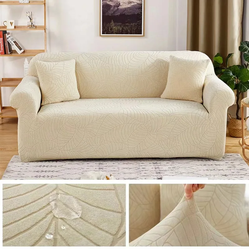 Waterproof Elastic Sofa Cover for Living Room 1/2/3/4 Seater Thick Polar Fleece L-Shaped Corner Sofa Cover Armchair Protector