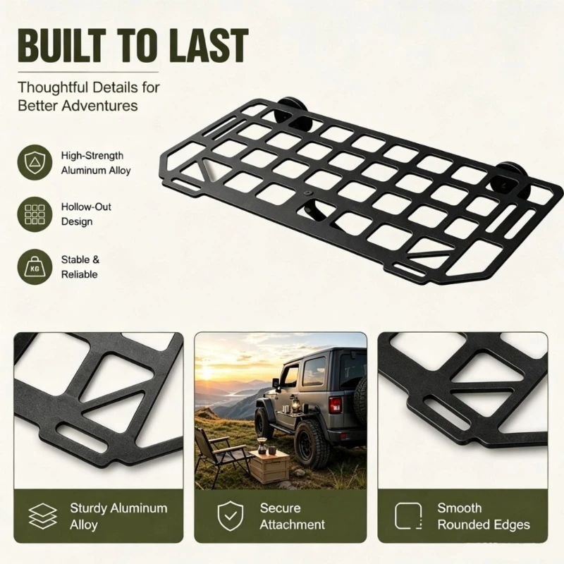 Heavy-Duty Vehicle Side Table | Portable Camp Desk