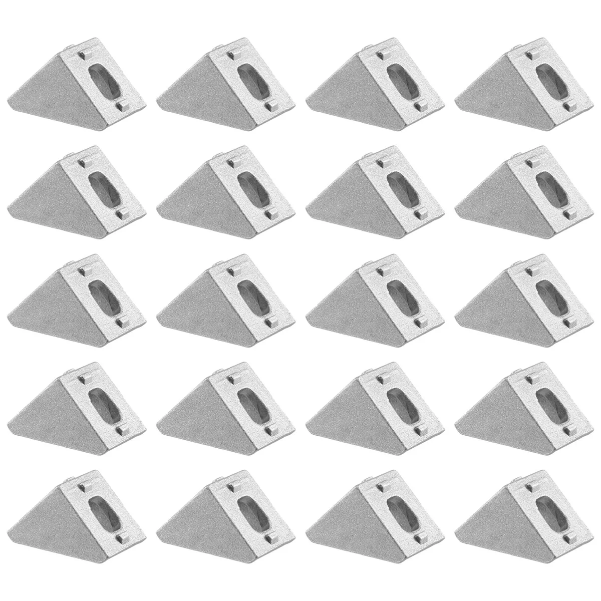 موصل من الألومنيوم بزاوية زاوية زاوية زاوية ، استخدام دعامة تثبيت مطابقة لمظهر الألومنيوم الصناعي ، 20X20 L ، 20x20