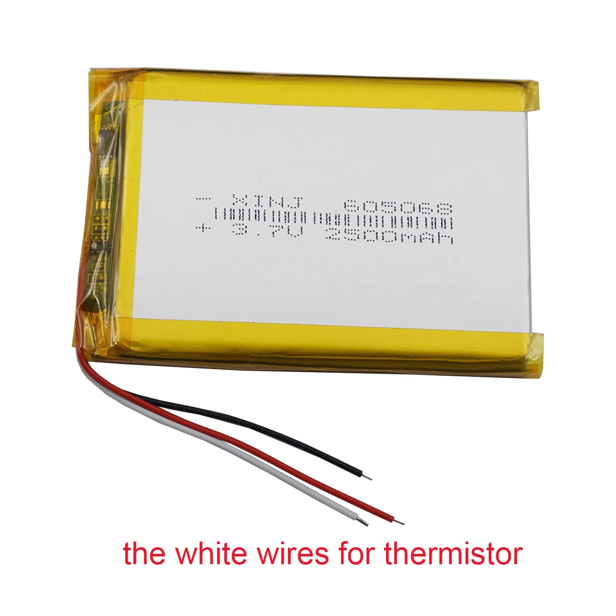 3.7V 2500mAh 9.25Wh Rechargeable Li Lithium Battery NTC Thermistor 3 Wires 605068 For Tablet PC PAD GPS PSP Phone Power Bank