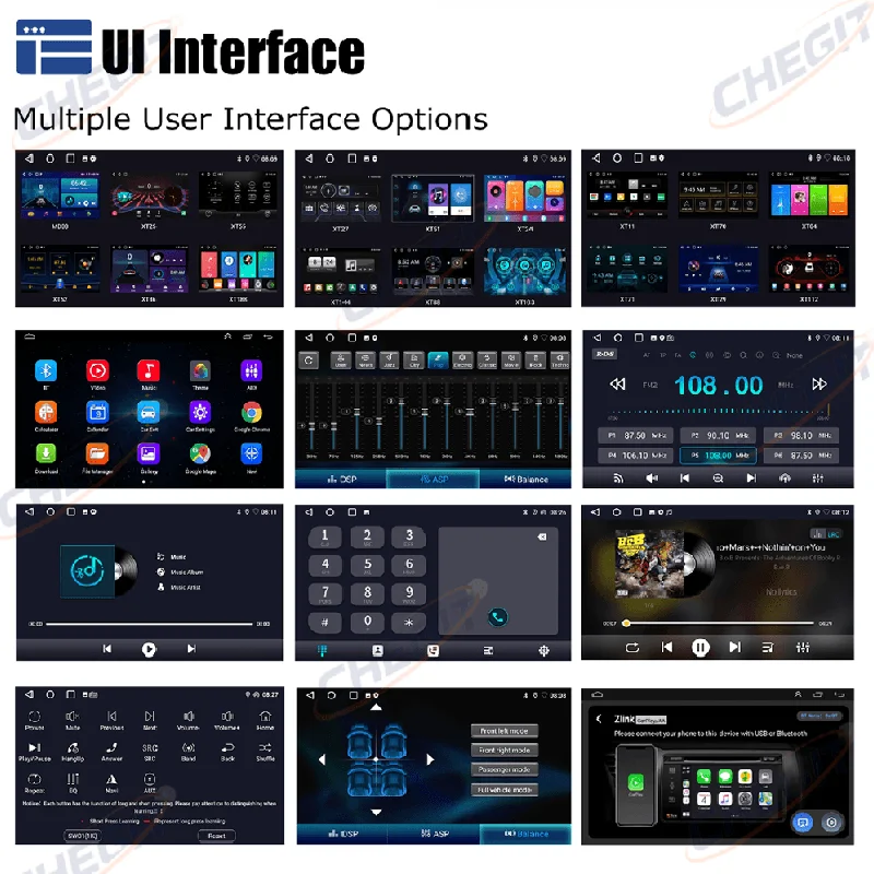 7/9/10inch 2 Din Car Audio Android 13 Car Radio Android auto Carplay 64G Automotive Multimedia Player BT Car intelligent Systems