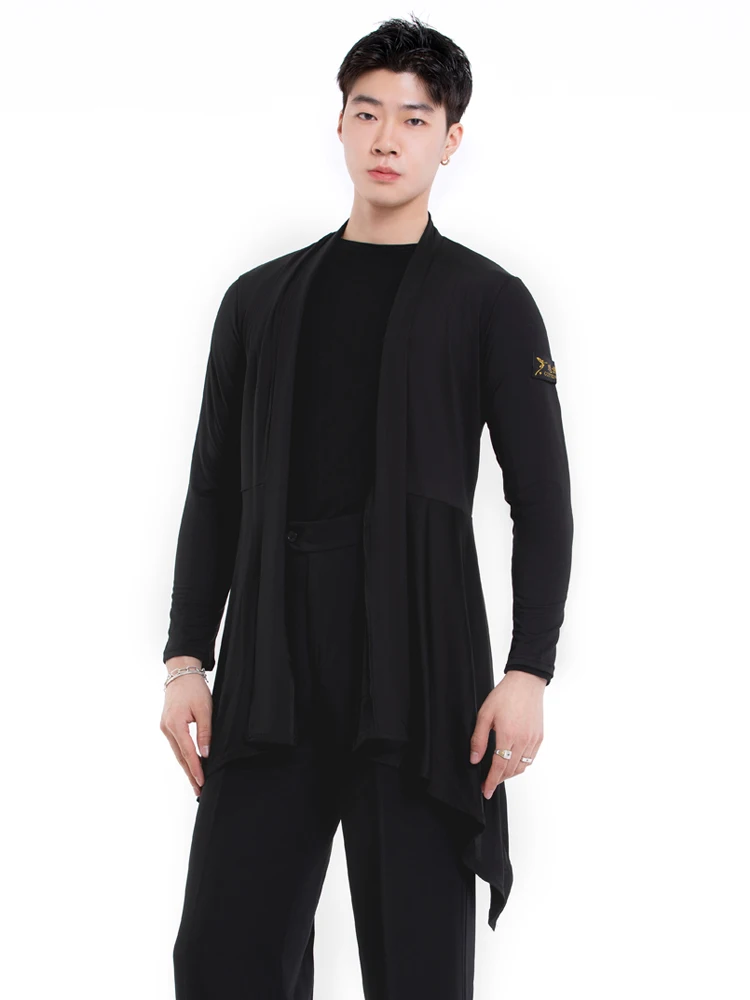 

Мужской современный танец для взрослых по индивидуальному заказу, топ из латинского джаза, плащ, кардиган, унисекс, тренировочный наряд, танцевальный костюм, костюм для выступлений, рейв