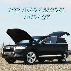 Auti q7 suv-子供用ダイキャストモデルカー,1:32,ハイシミュレーション,メタル合金,サウンドとライト,プルバックコレクション,おもちゃのギフト,f373