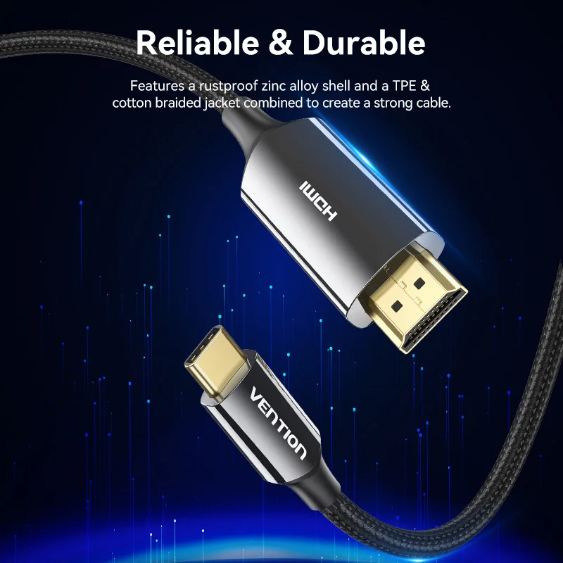 VenTion USB C to HDMI 2.1-compatible Cable 8K/60Hz 4K/60Hz for TV Converter MacBook iMac iPad Pro Air  iPhone TV  Samsung