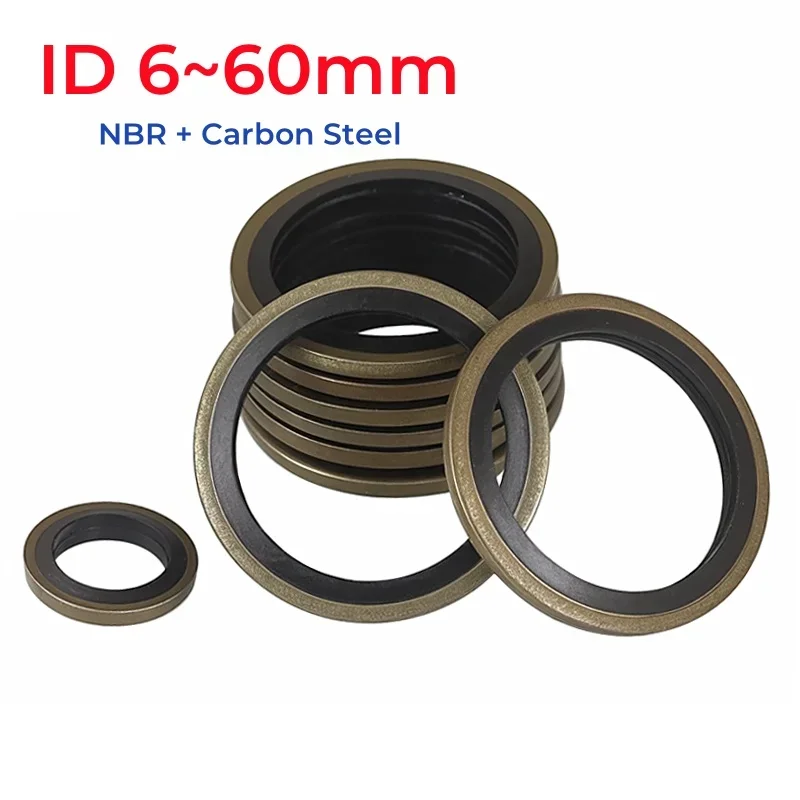 JB982-77 ID 6mm~60mm Sump Plug Gasket Car Oil Drain Screw Combined Sealing Washer Bonded Seal Gasket Oil Resistant O Ring