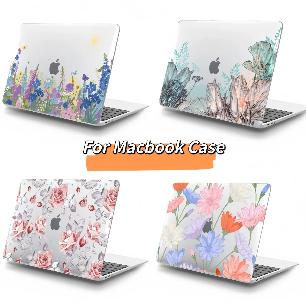 New Beautiful flowers Laptop Case for MacBook Air15 A2941 2023 Air13 A2681Pro13 A1932 A2179A2338 A2337Pro14 Air11Pro15Pro16A2141