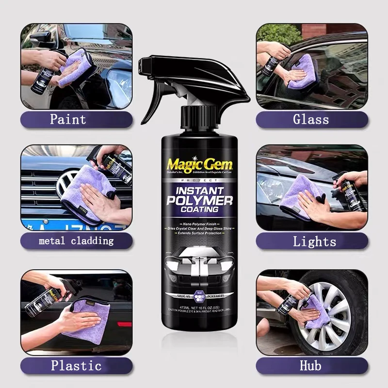 Nano Ceramic Car Coating High Gloss Ceramic Liquid Spray Paint Care Car Polish Nanos Hydrophobic Coating Wax Auto Detailing