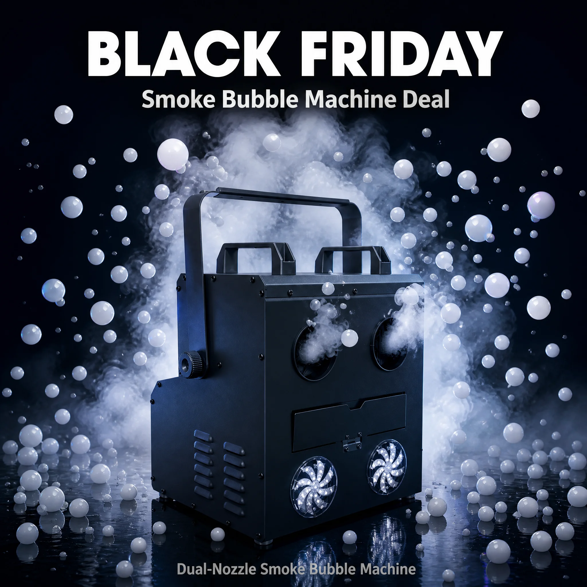 1000W two-wheel LED smoke bubble machine stage performance wedding special effects prop