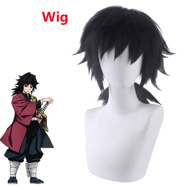 Anime Tomioka Giyuu Cosplay Demon Slayer Cos Halloween Costume Kostuum Accessoires Pak Uniformen  Children's Clothing