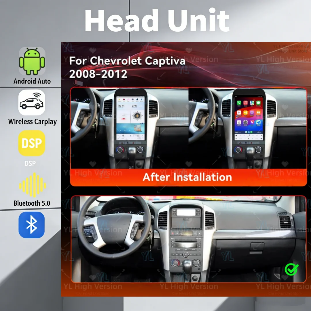 

CY 13.6inch Touch Screen Car Radio For Chevrolet Captiva 2008 - 2012 GPS CarPlay Android 13 Car Multimedia Video Player Unit DSP