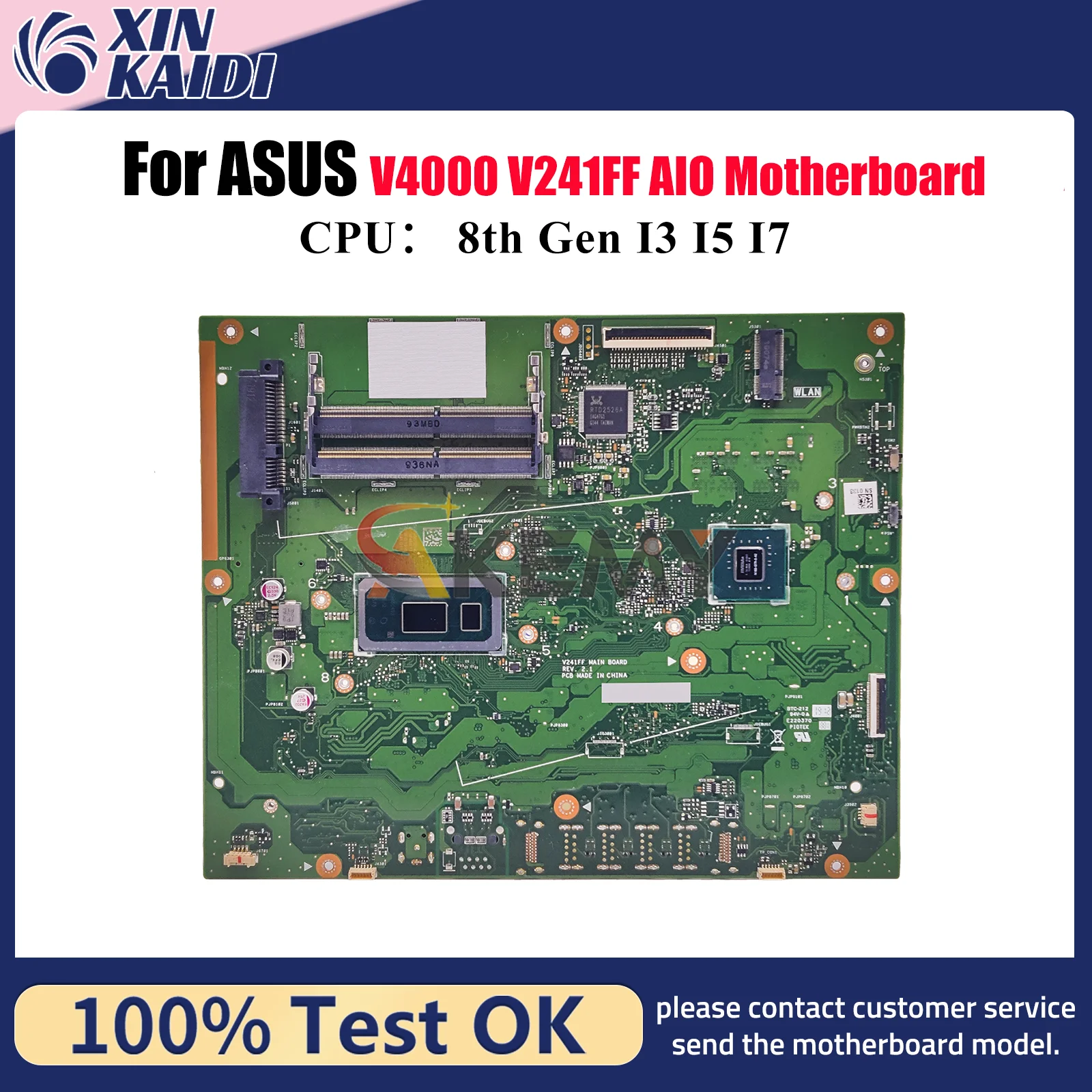 

Материнская плата V241FF для ASUS Vivo AiO V4000 V241FF V241F, материнская плата с процессором I3 I5 I7, 100% тестирование, ОК, быстрая доставка, высокое качество