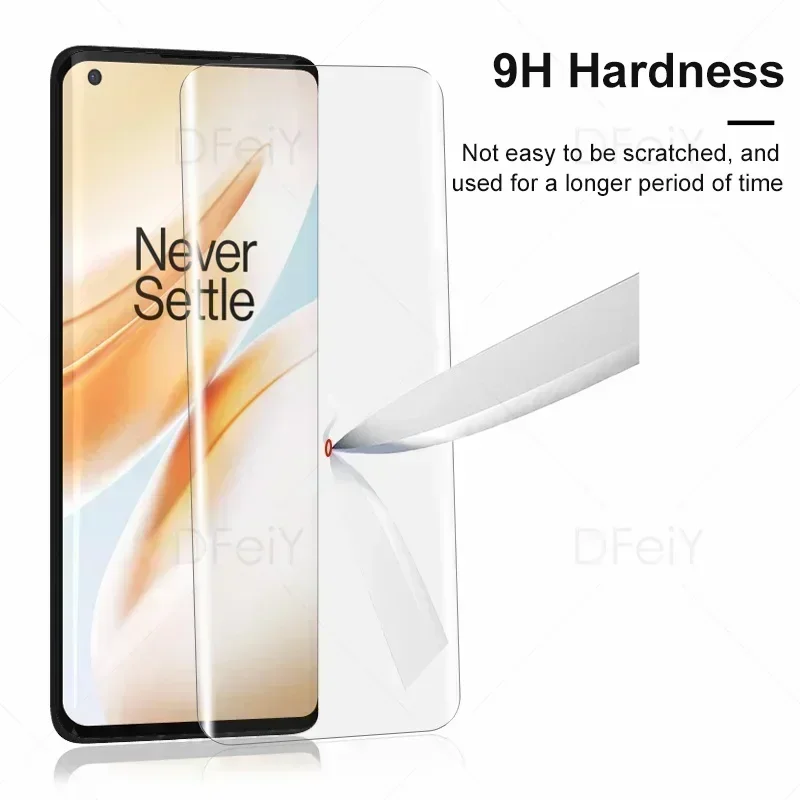 Cristal UV para OnePlus 8 Pro, Protector de pantalla UV de cobertura completa, película de vidrio templado para OnePlus 8 7 Pro