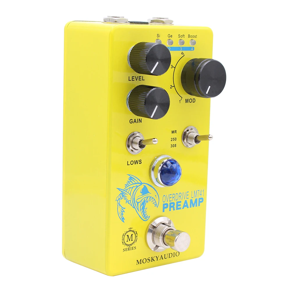 MOSKYAUDIO-Guitar Overdrive Disortion Preamp Effects Pedal, True Bypass Function, Processor Accessories, LM741, New