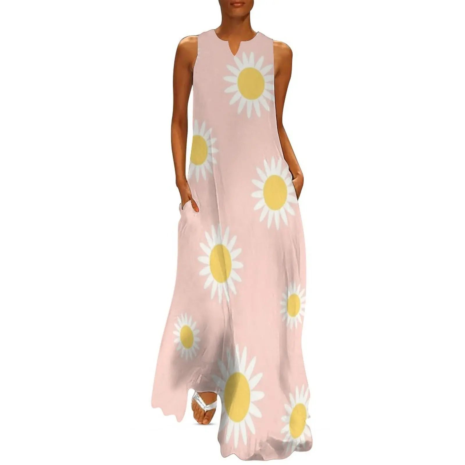 

Cute Daisies pattern Long Dress dresses for official occasions birthday dress dress for women beach outfits for women