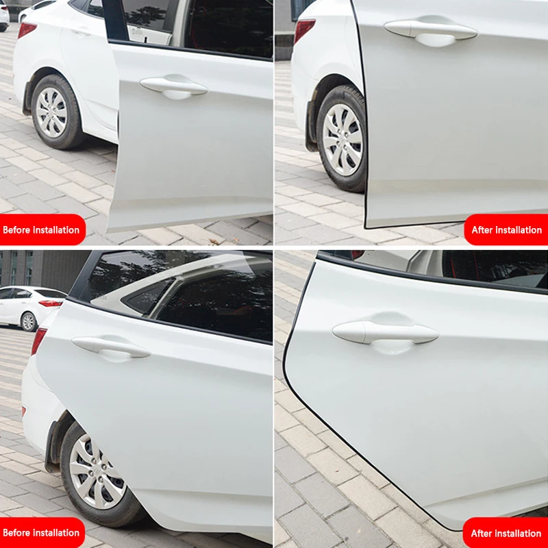 Car Anti-Collision Strip Door Side Seal Invisible Anti-Scratch Anti-Scratch Strip Body Protection Stickers Decorative Artifact