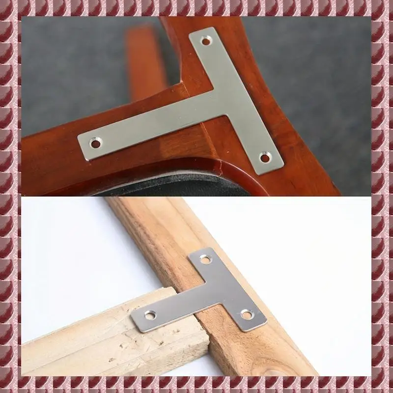 

A95G Stainless Steel T Brackets Flat Corner Braces Brackets Multiple Holes Corner Brace For Wood