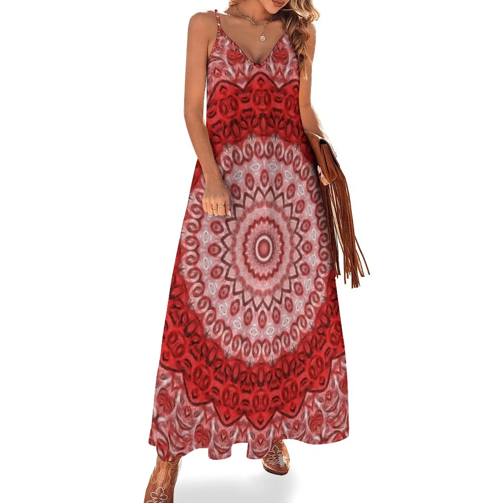 

Red Mandala of protection. Sleeveless Dress womens clothing summer dresses ladies 2024 women's luxury party dress