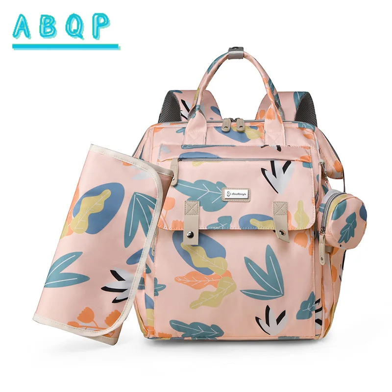Diaper Bag Backpack Luxury Brand 2-piece Baby Diaper Bag Large Capacity Outing Baby Diaper Storage Backpack Multifunctional