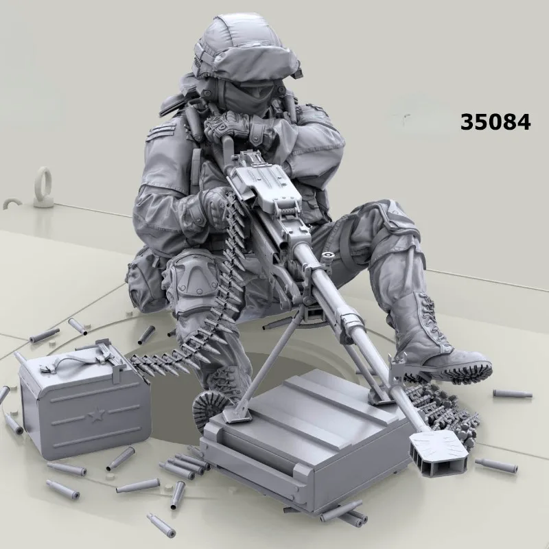 1/35 Die Cast Resin Figure Model Kit Diorama Unpainted Russian Army Soldier in Modern Fantry Combat Gear System Unassembled 080x