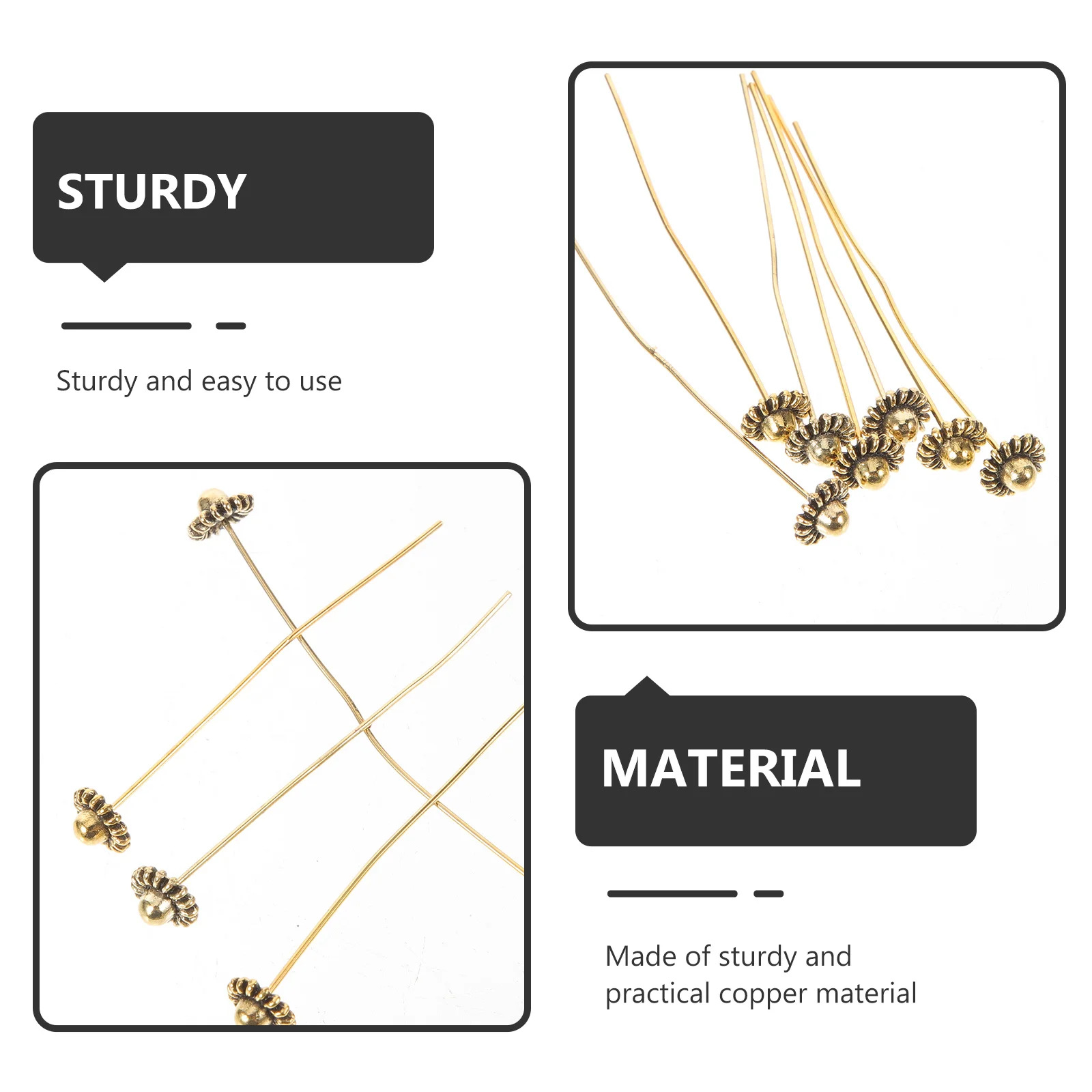 Saco de Agulhas de Cobre Resistentes para DIY, Acessórios para Confecção de Joias, Agulhas para Enfiar Contas para Artesanato