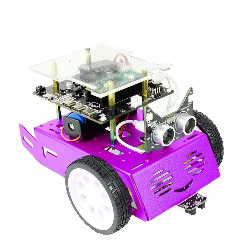 Raspberry PI Pico educational programming robot MicroPython programming ultrasonic shaking fire extinguishing and light search