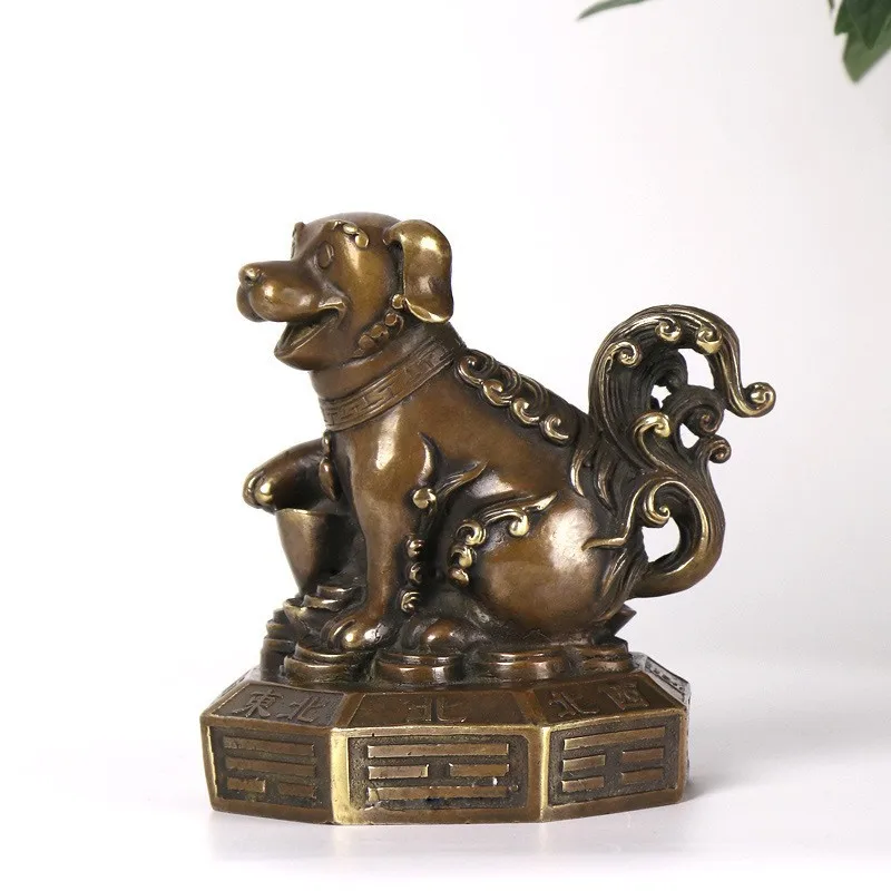 Bronze Zodiac , , Bagua Dog Ornament, Handicraft