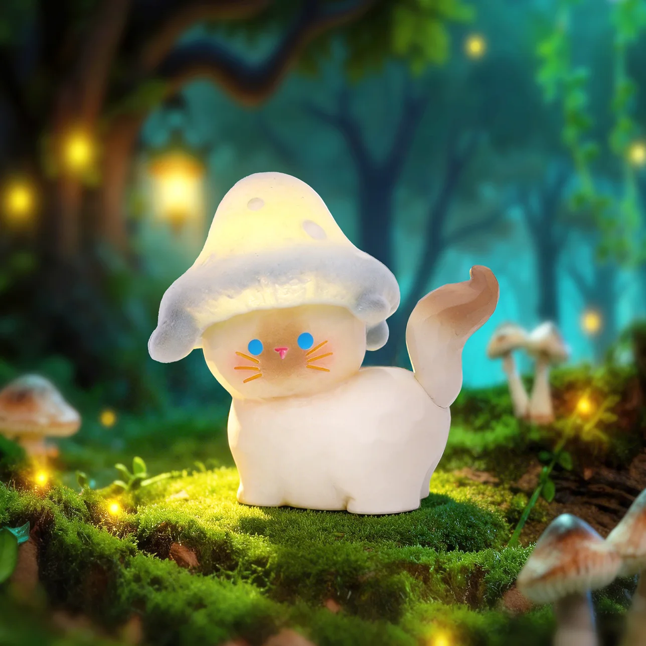 Blind Box Poison Mushroom Exploration Diary Glowing Cat Figurine Home Decoration Desktop Ornament Birthday Gift Souvenir view 5