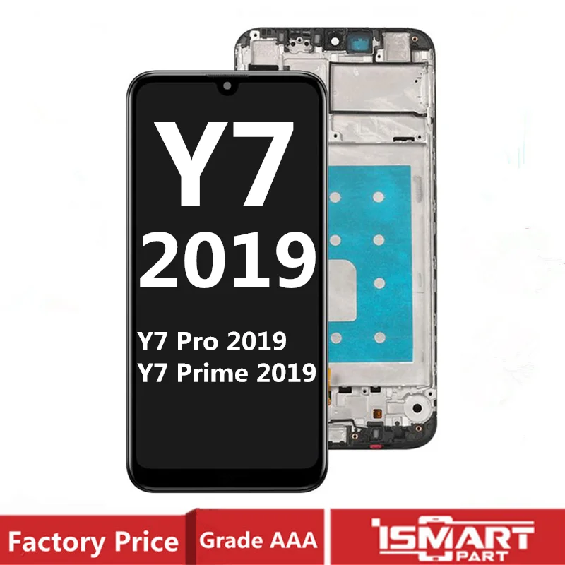 For Huawei Y7 2019 LCD Touch Screen Y7 Pro 2019 / Y7 Prime 2019 Display Digitizer Assembly with Frame Replacement