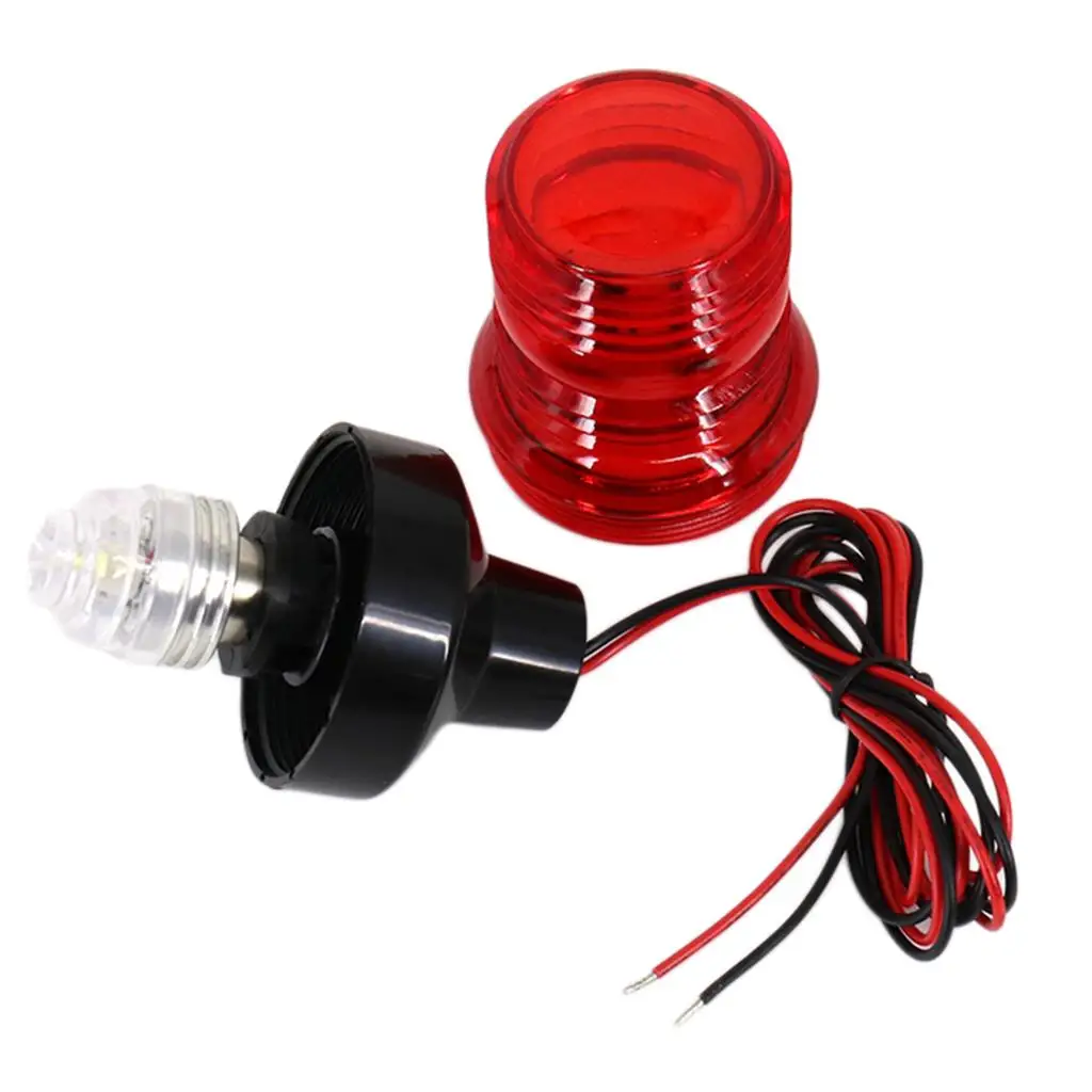 

Навигационный фонарь для лодки, красный светодиодный, 360 градусов, водонепроницаемый сигнальный светильник для понтонов, шлюпок, морских аксессуаров