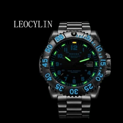 LEOCYLIN Fashion quartz watch Waterproof luminous sapphire Swiss movement Refined steel business Wristwatch Relogio Masculino