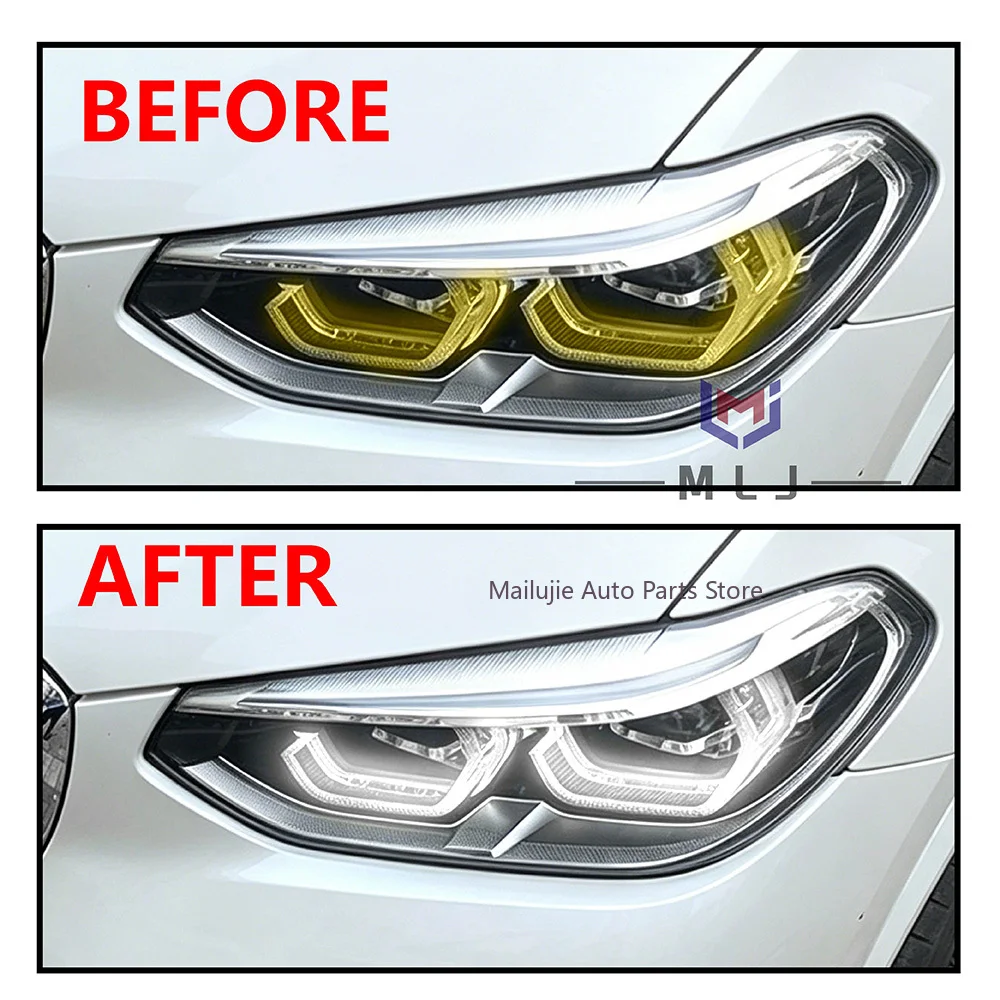 For BMW X3 X4 G01 G02 G08 2018-2020 HIGH-SPEC Daytime Running Light Car Headlight DRL Light guide block Angel Eyes Light