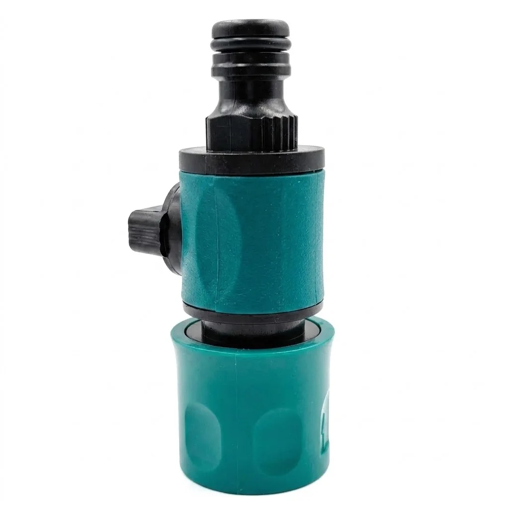 Agriculture Irrigation Watering Quick Connector With Valve 1Pc 16Mm Garden Hose Pipe In Line Faucet Tap Shut Off Fitting System