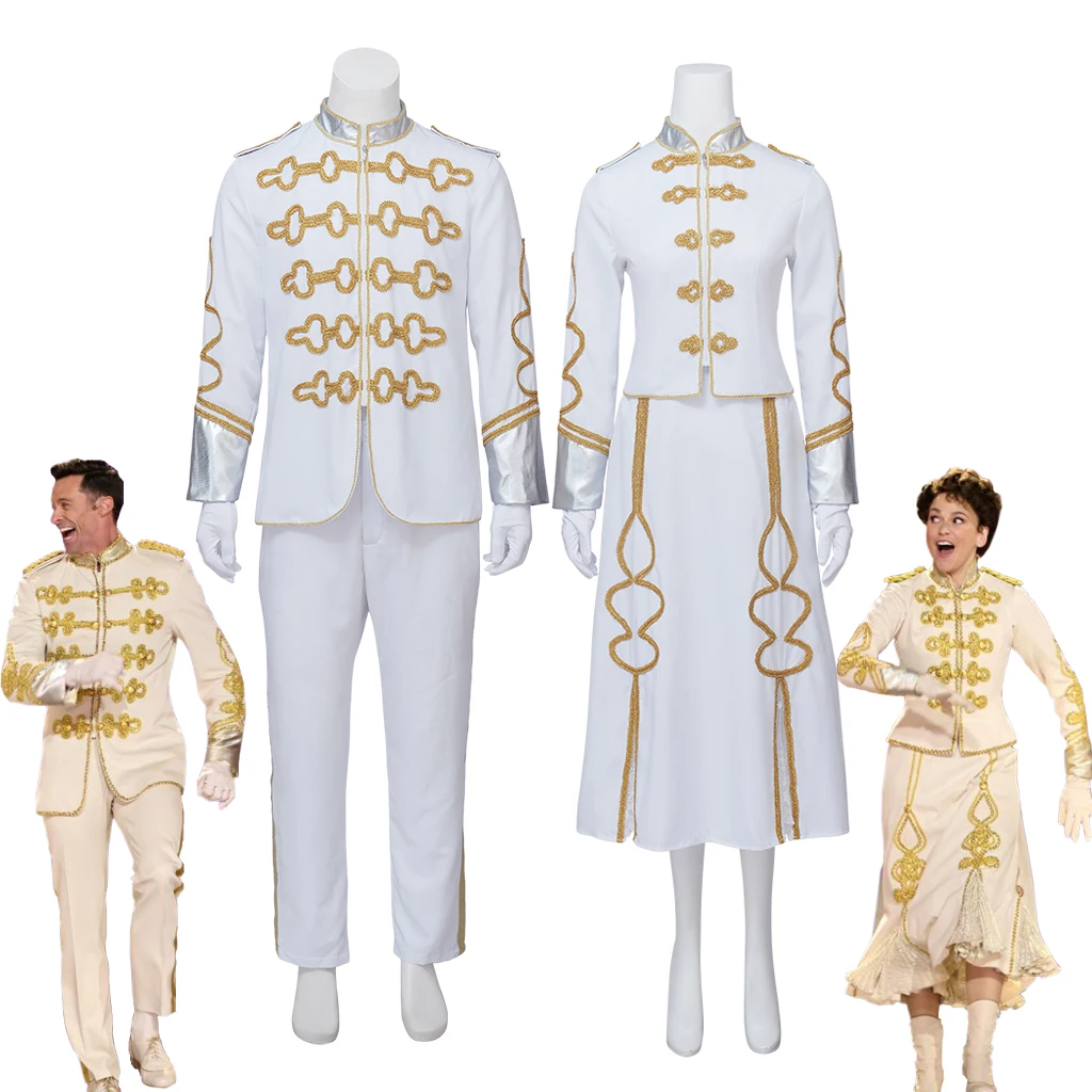 

Musical The Music Man Cosplay Harold Hill and Marian Paroo Costume Musical Stage Performance Outfits Halloween Party Clothes