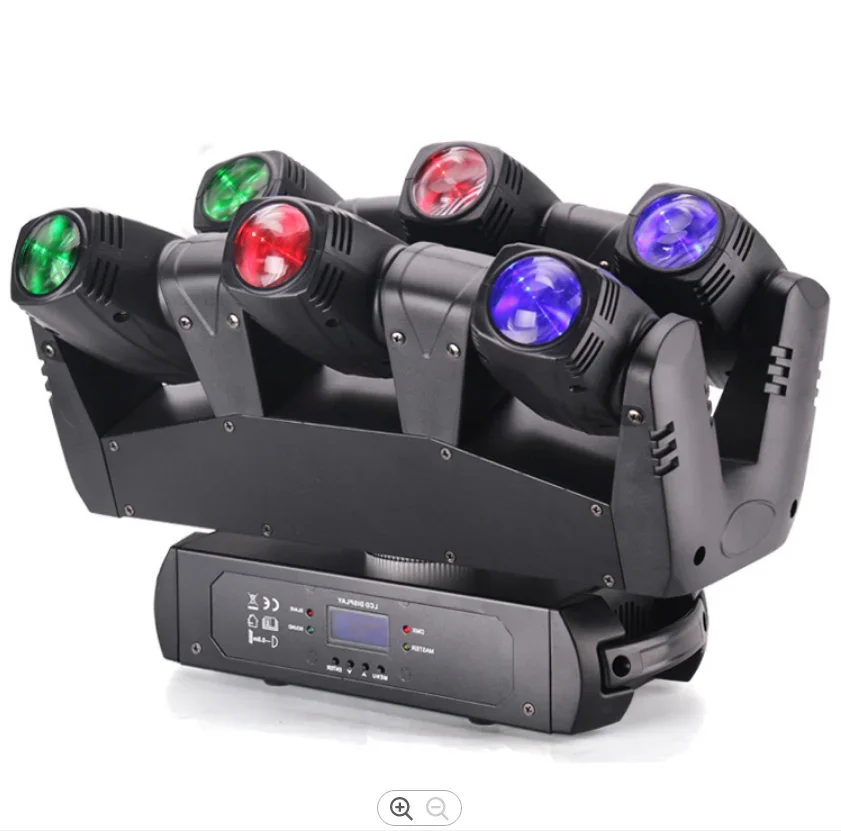 

KTV Six Eyes Mini Movinghead LED Light 10W RGBW LED Stage Effect Beam Moving Head Light Professional For Disco Home Party YS-76