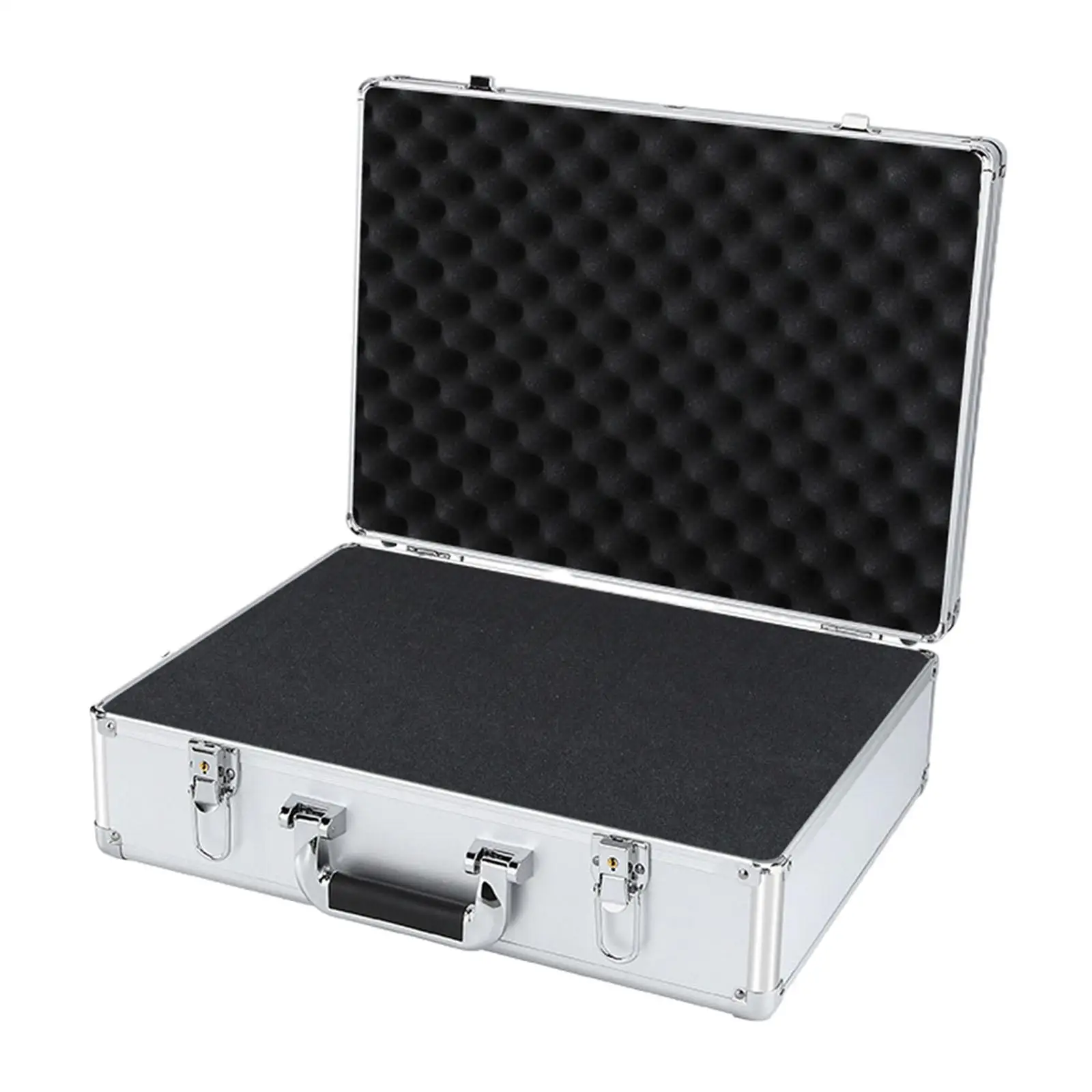 Estojo duro com espuma, Microfone à prova de choque, Alumínio