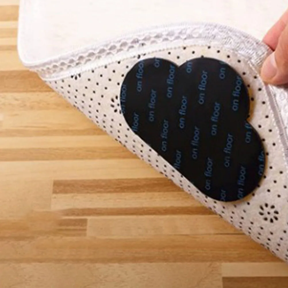 8Pcs Anti-Slip Rug Tape Premium Carpet Gripper for Hardwood Tile Laminate Floors Non-Slip Rug Pad Sticker for Kitchen Bathroom