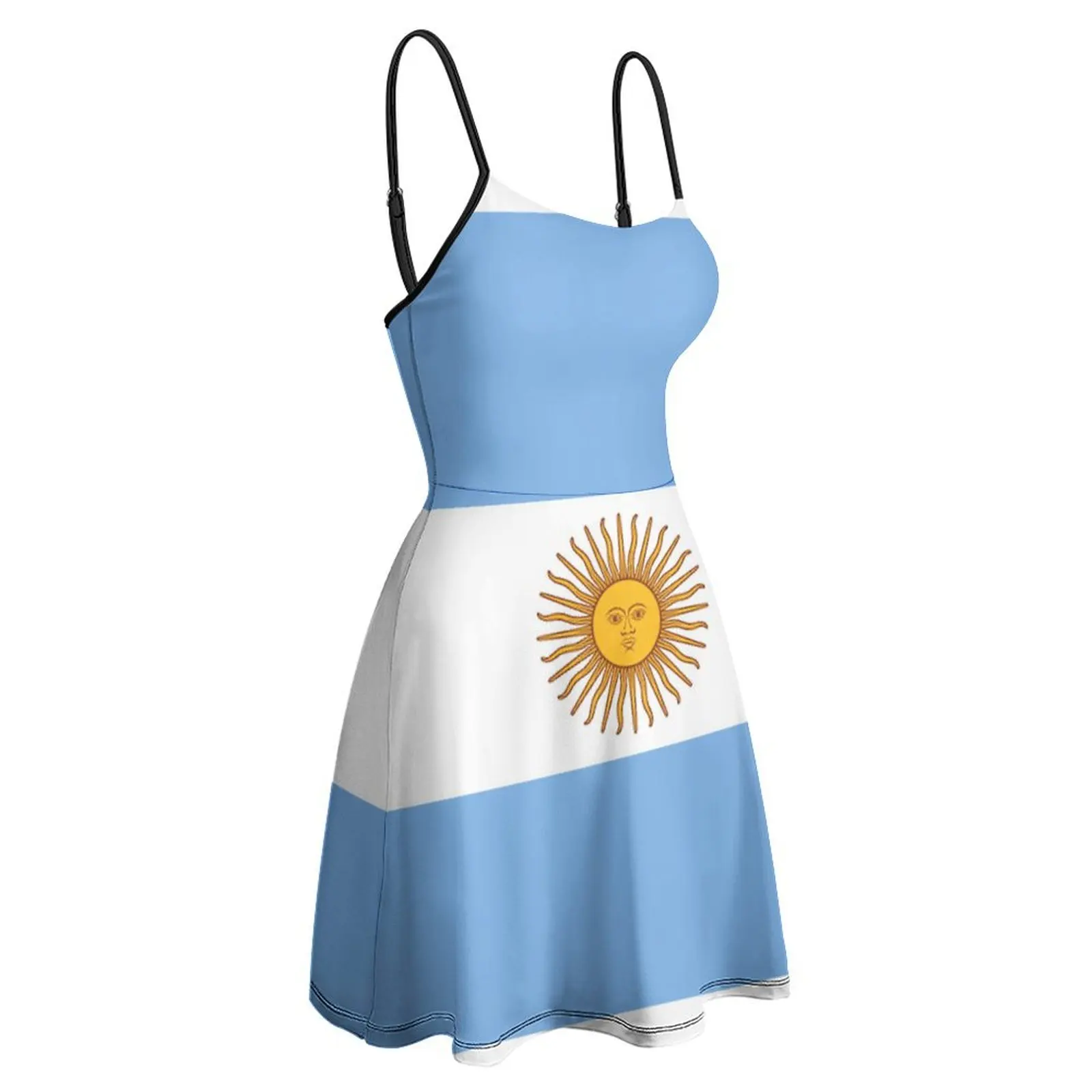 Arsenthr. Feel of Argentina-Robe à Bretelles pour Femme, Sensation Psychiinienne, Classique, Sexy, Drôle, Nouveauté, Fêtes