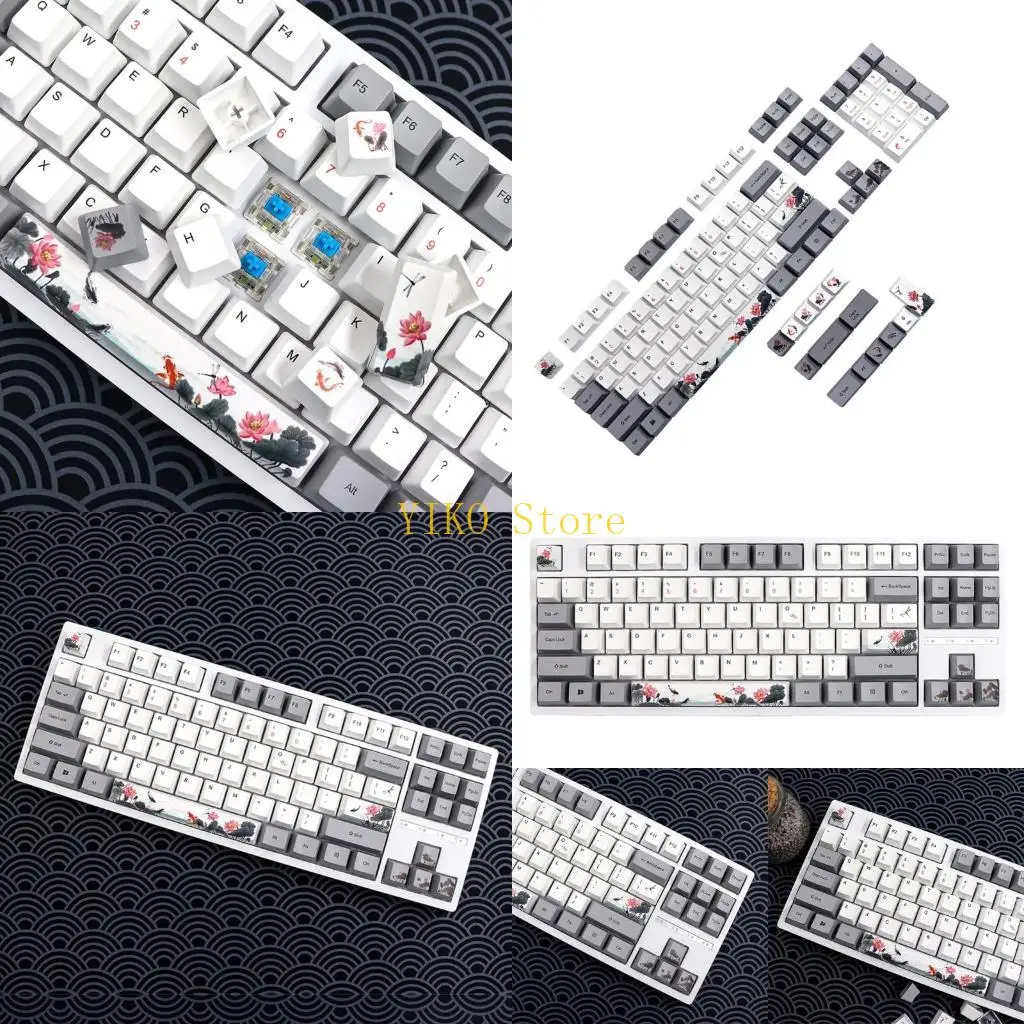 

K32C Nobori Carp Keycaps 118Key PBT OEM Profile Keycap Set for Mechanical Keyboard