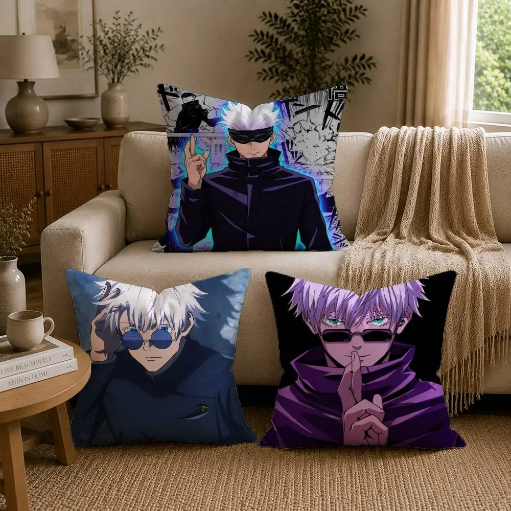 S-Satoru G-Gojo J-Jujutsu K-Kaisen Pillow Case for Sofa Living Room Home office Decor Protective Cover