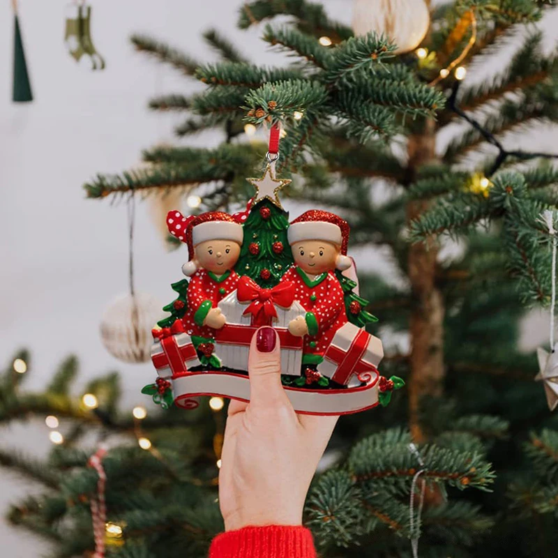 Wisiorek świąteczny DIY osobiste rodzinne ozdoby świąteczne do domu 2023 Navidad Boże Narodzenie zawieszka na choinkę ozdoba nowy rok 2024