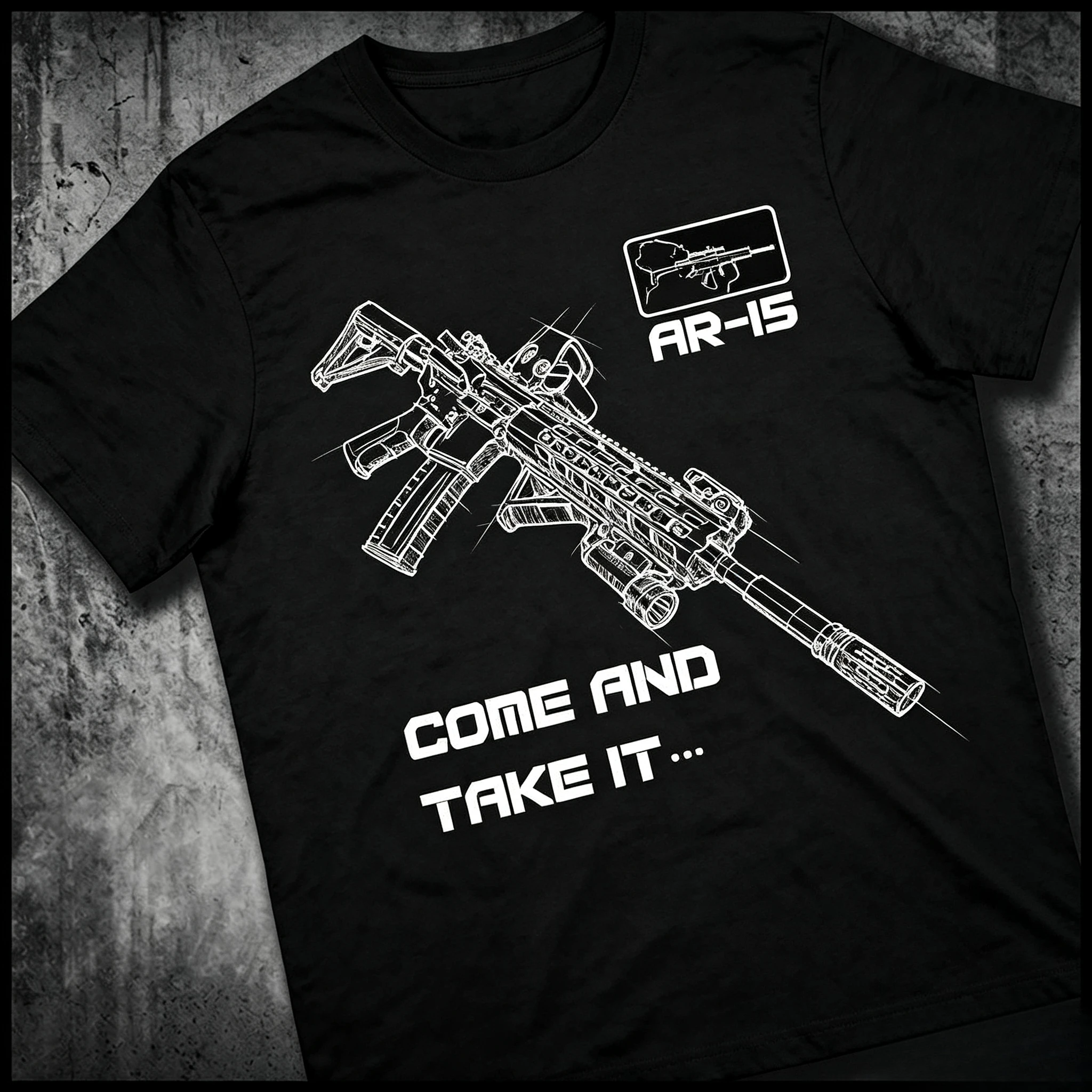 Family Matching T‑Shirt Tactical Mechanical Line Sketch Art Front Print Parent‑Child Loose Casual Streetwear Cotton Tee Tops