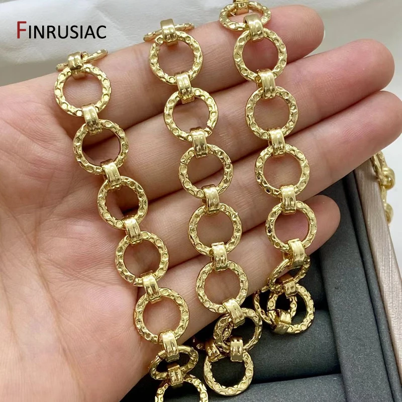 Multi Styles 14K Gold Plated Metal Link Cable Bulk Chains For Jewelry Making Handmade DIY Bracelet Necklace Components