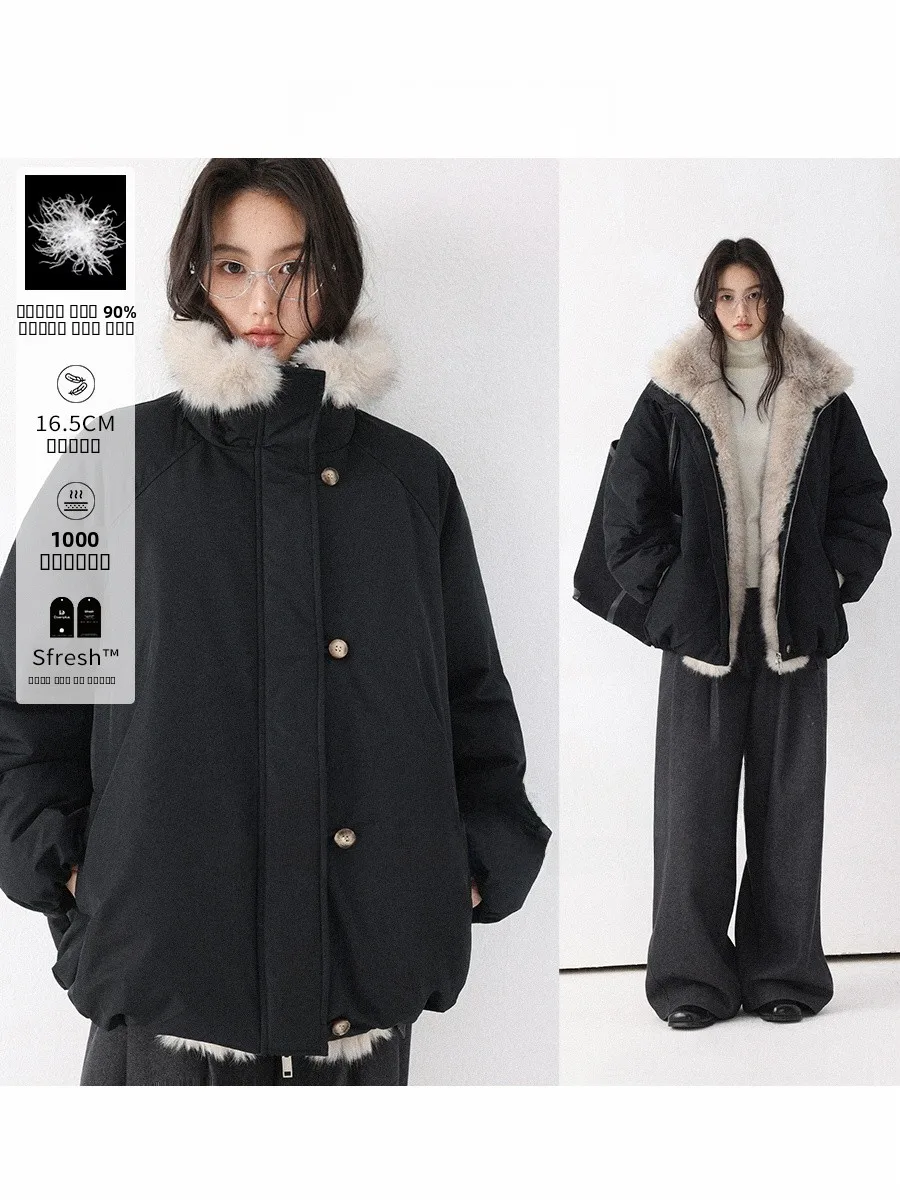 

CHACHASTU Tee Star Reassurance 90 White Du down Jaet Women's Autumn Winter Thi Warm Coat Outerwear Commute Sle Zipp...