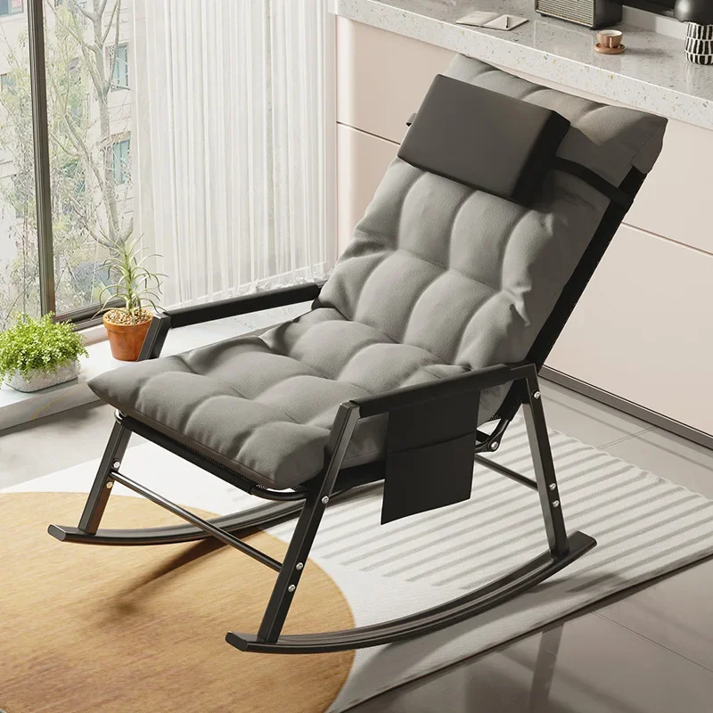Lazy sofa can sit and lie down Rocking chair Sturdy nap folding recliner