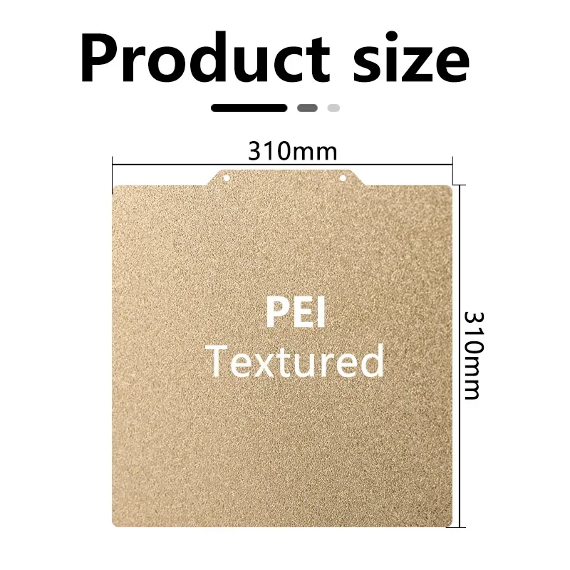 310X310mm PEI Sheet for Creality CR10, Artillery Sidewinder X1/X2, Anet A8 Plus E12, QIDI Plus 4, Tevo Tornado Print Build Plate