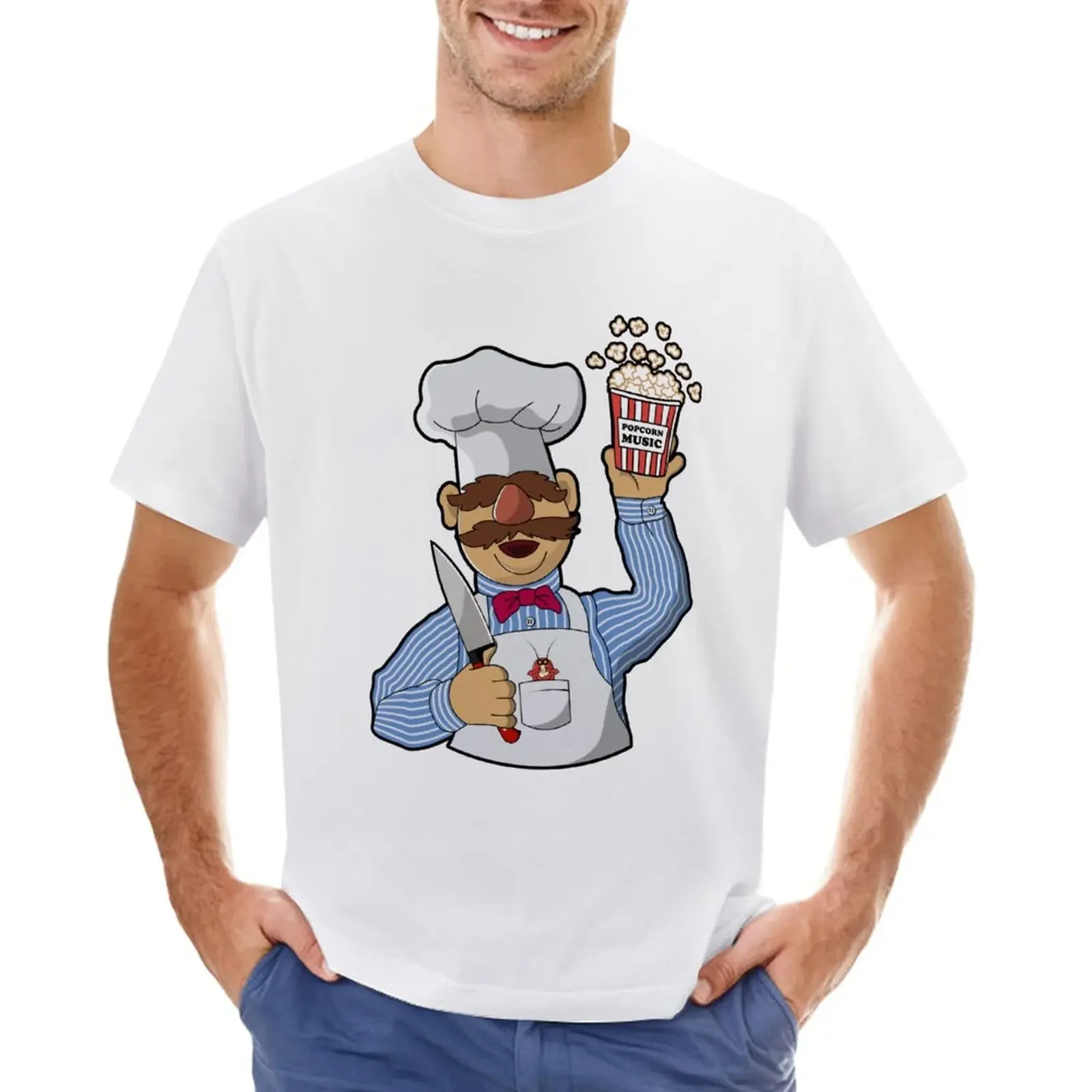 Vert der ferk Swedish Chef T-Shirt summer top vintage mens graphic t-shirts pack