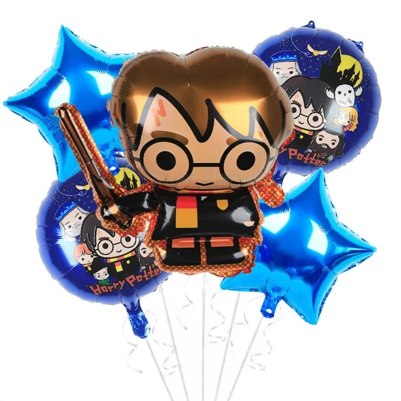 Fashion Trend Magic Academy Hogwarts Balloon Set Birthday Presents Gifts Theme Party Decoration for Children Aluminum Film Set